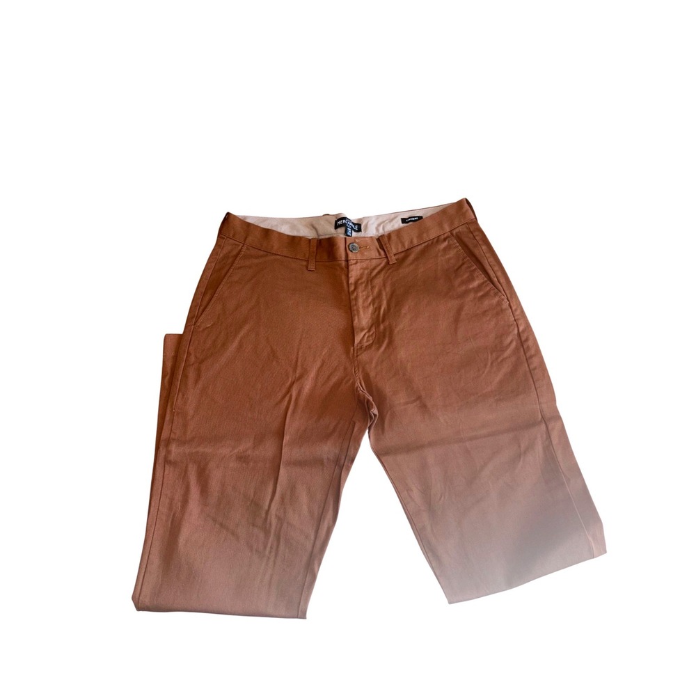 J.Crew Mercantile Flex Straight Fit Chino Pants Mens 34x30 Tobacco Brown Cotton